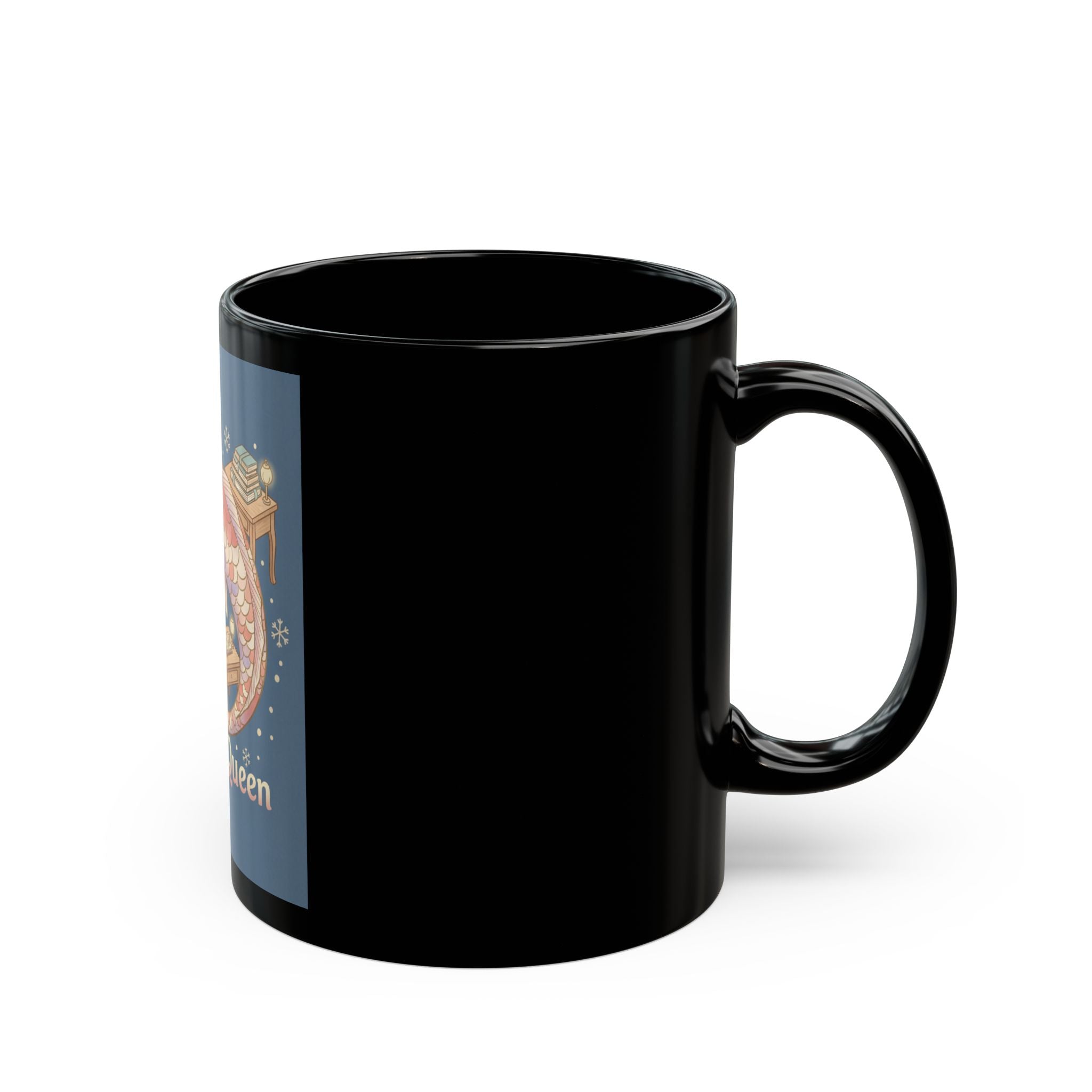 campus queen Black Mug 11oz