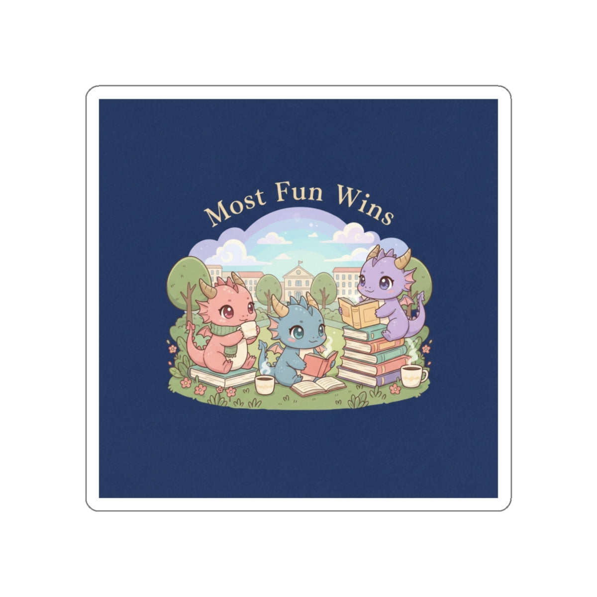 Baby Dragons Die-Cut Sticker – Most Fun Wins