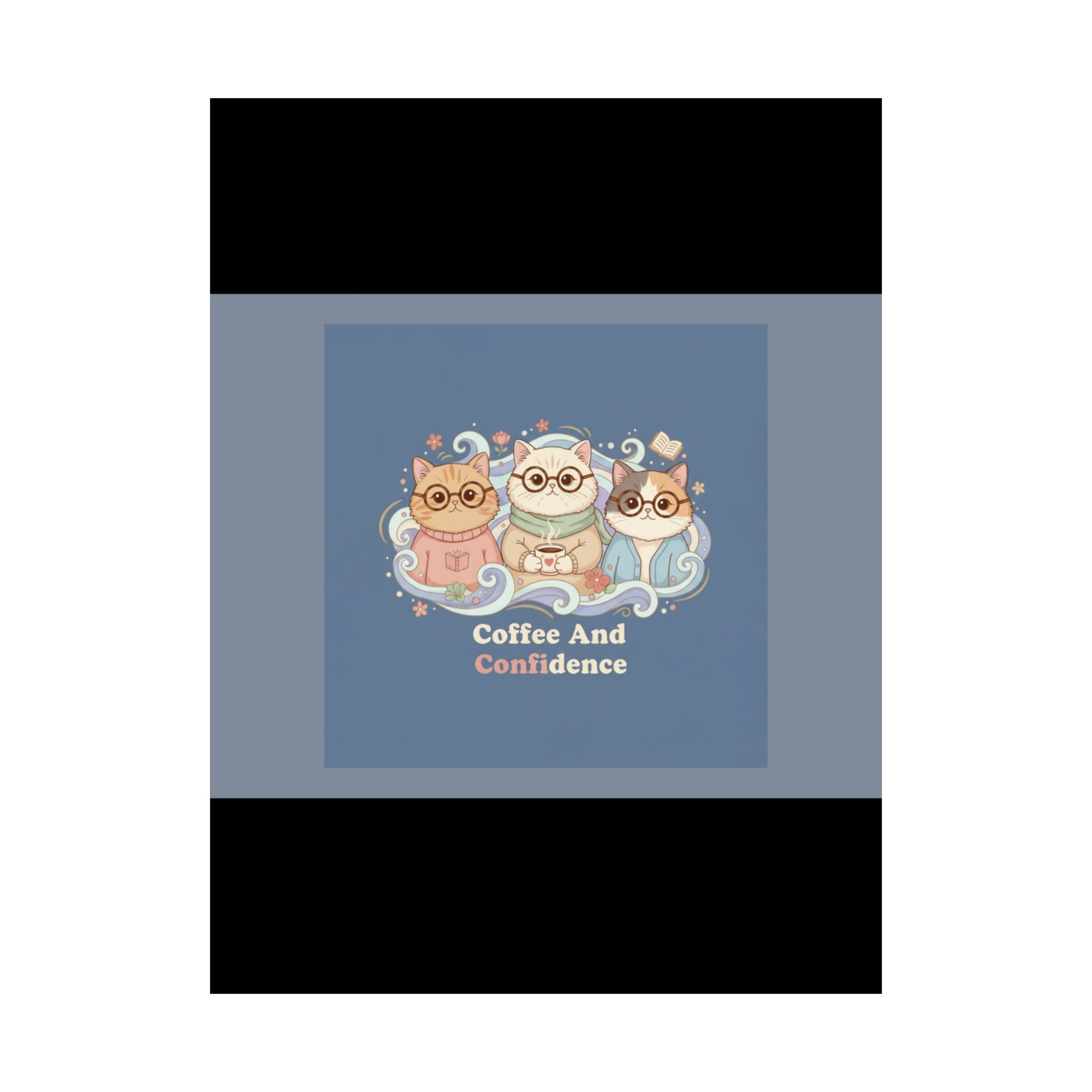 Cats With Glasses Poster – Coffee and Confidence
