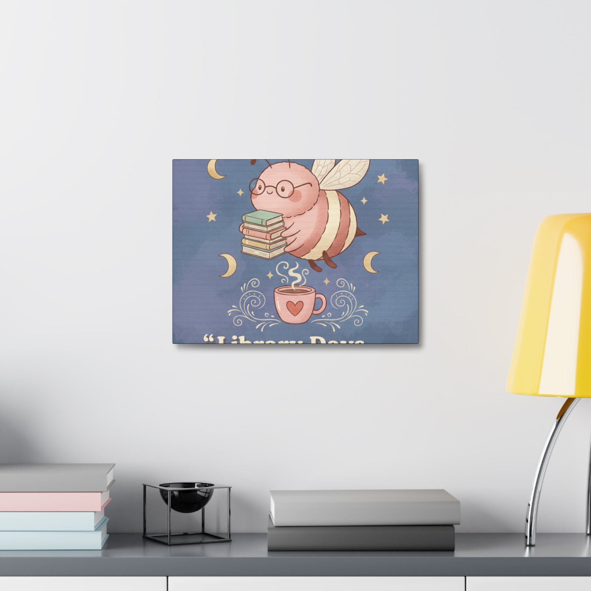 Bee Canvas Print – Library Days Are the Best Days