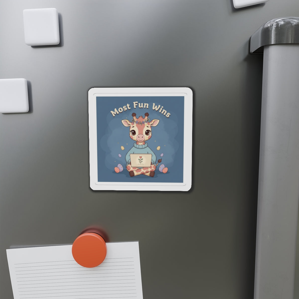 Giraffe Die-Cut Magnet – Most Fun Wins