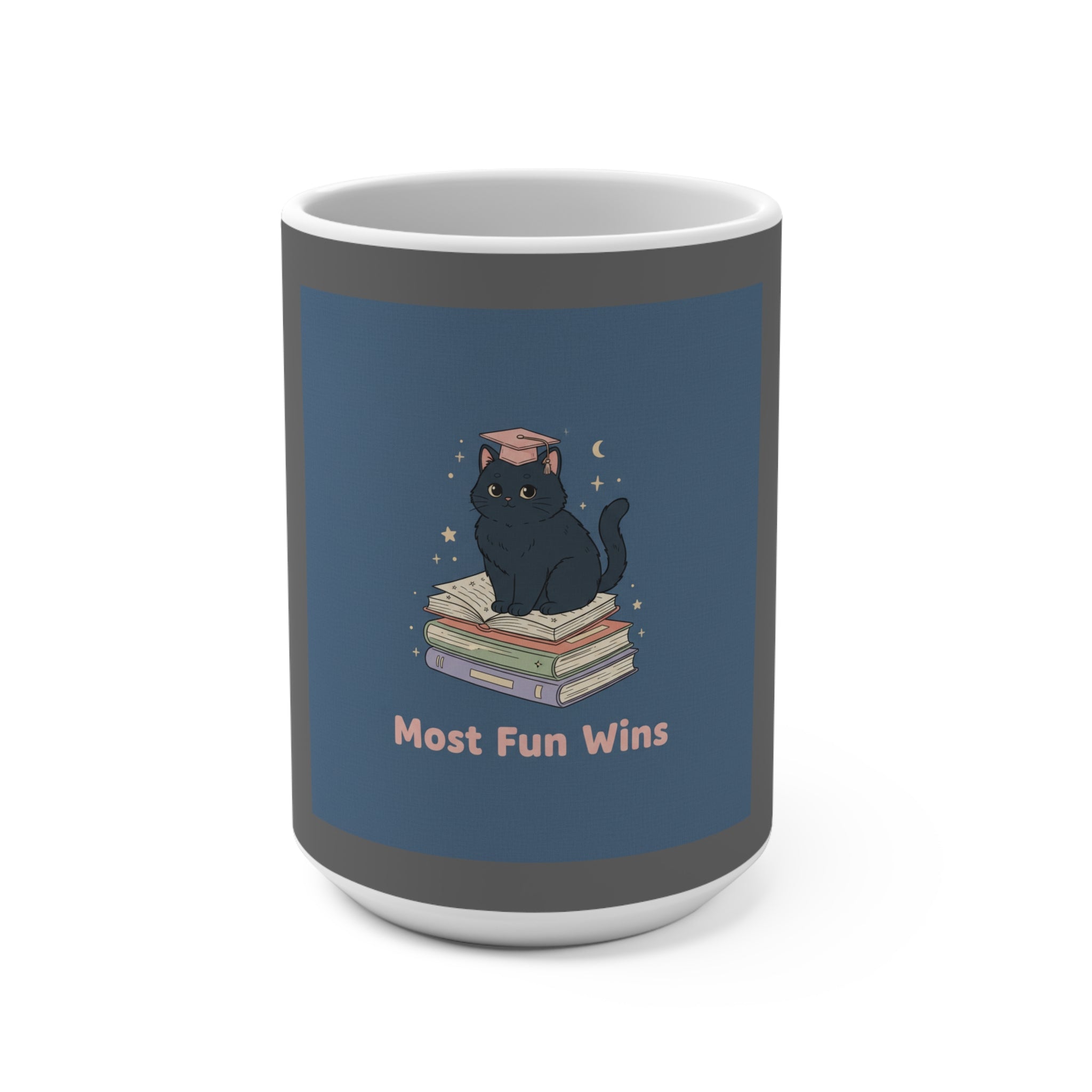 Black Cat Mug 15oz – Most Fun Wins