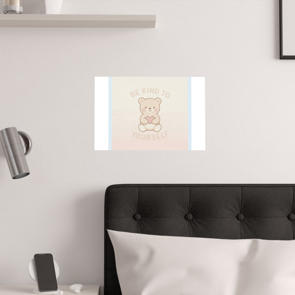 "BE KIND TO YOURSELF" Black Cat Poster | College Girl Gift | Fashion | KayKay Classics