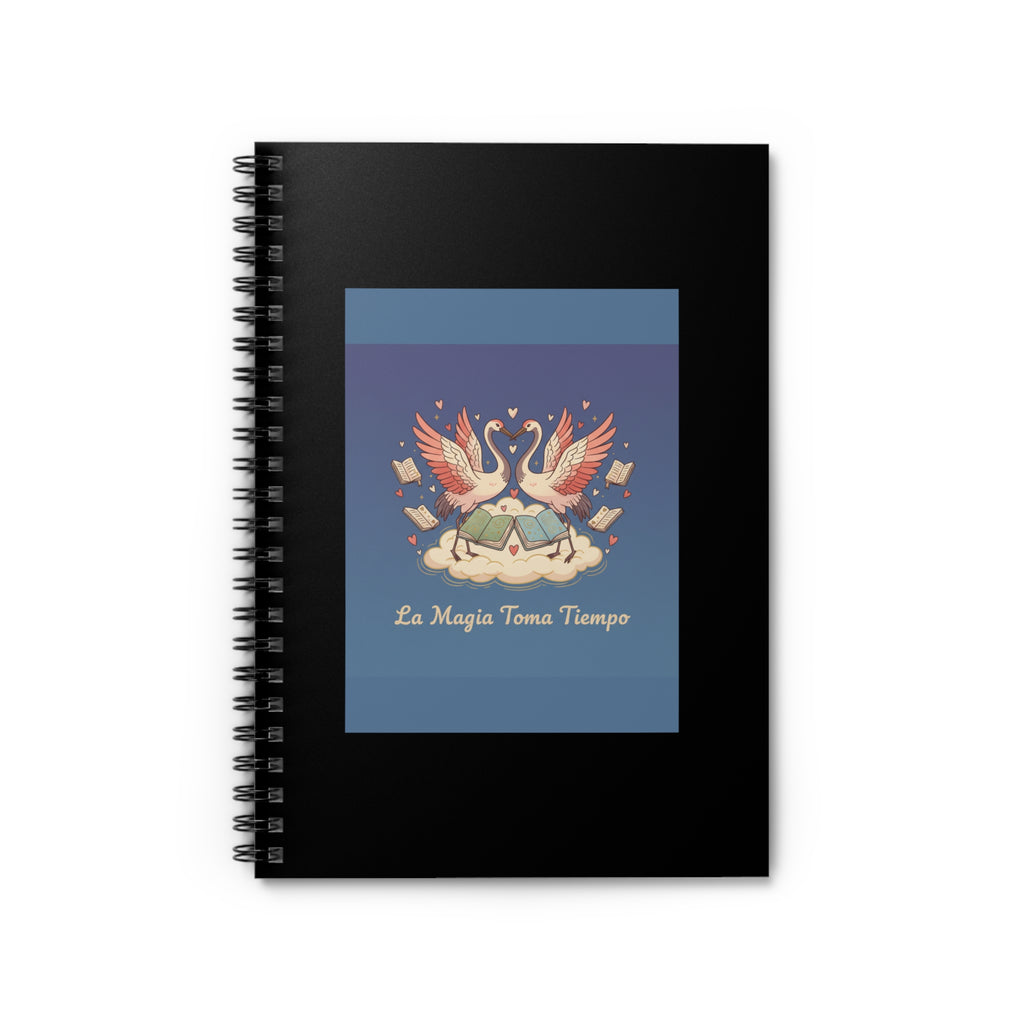 La Magia Toma Tiempo Flamingo Spiral Notebook