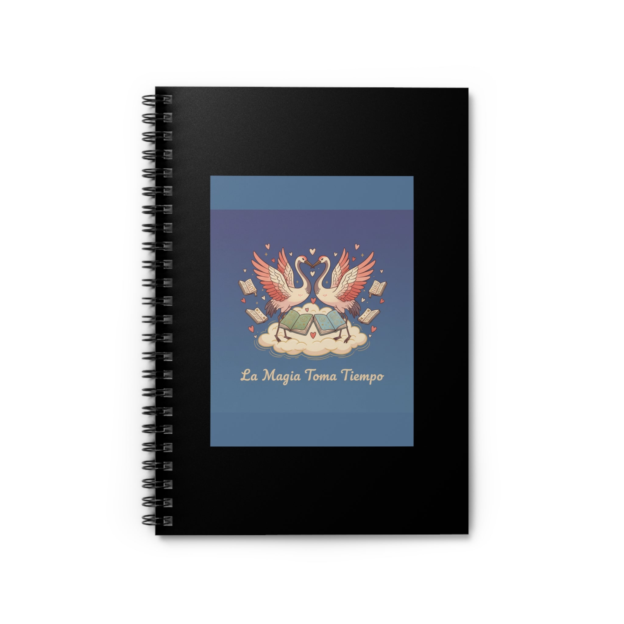 La Magia Toma Tiempo Flamingo Spiral Notebook