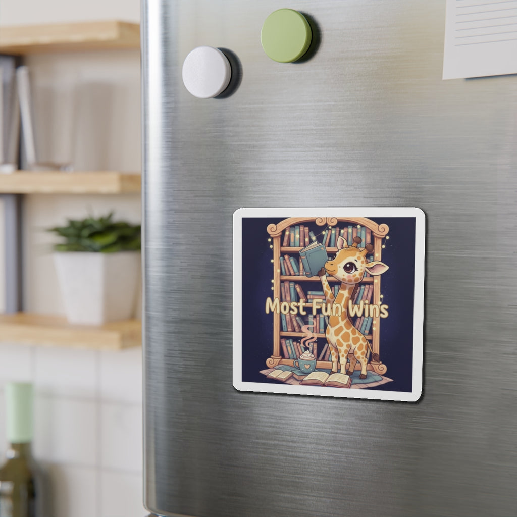 Giraffe Die-Cut Magnet – Most Fun Wins