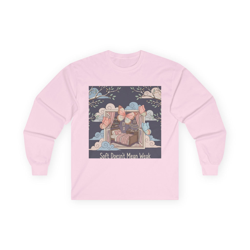 Butterflies Long Sleeve Tee – Soft Doesnt Mean Weak