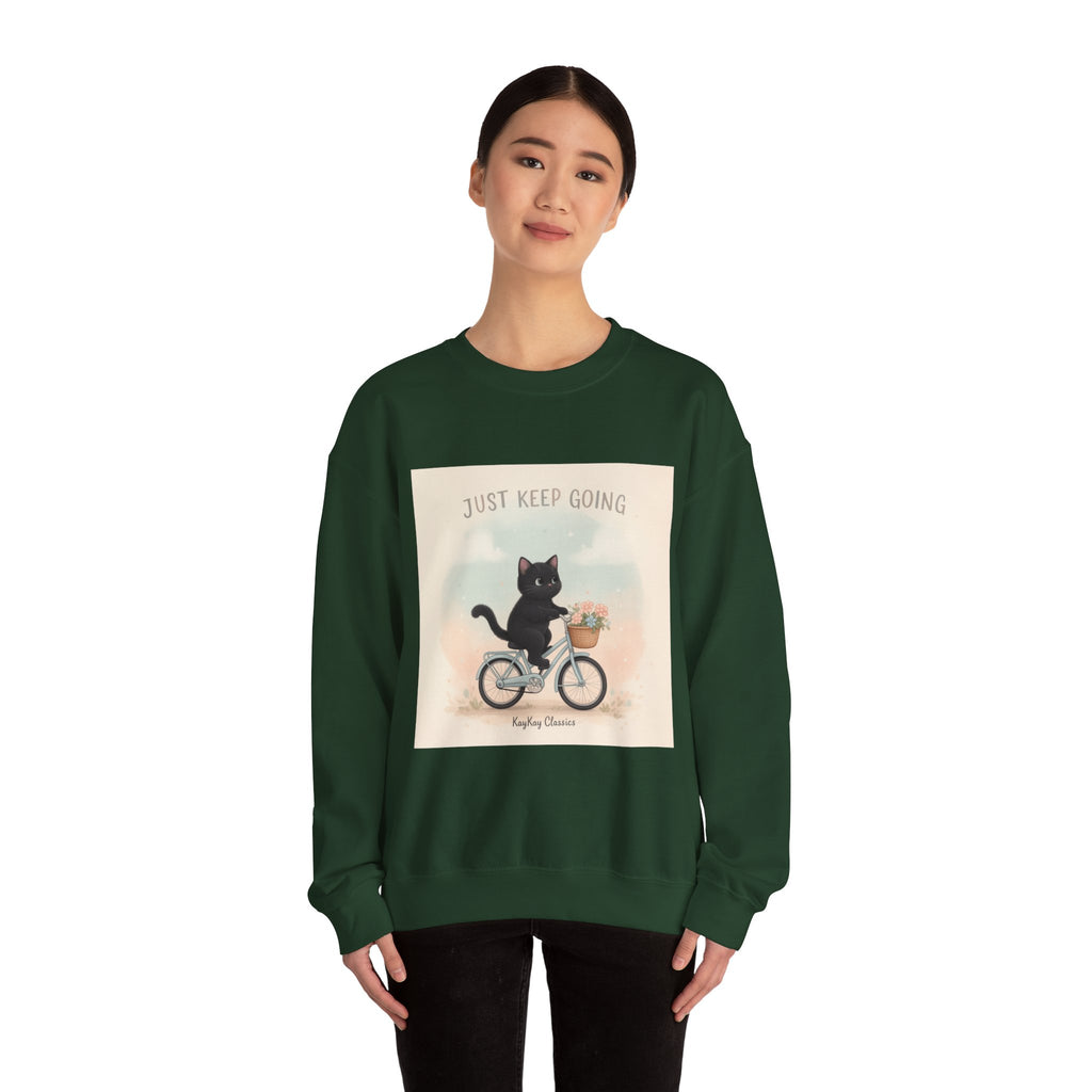 "Design" Black Cat Crewneck | College Girl Gift | Fashion | KayKay Classics