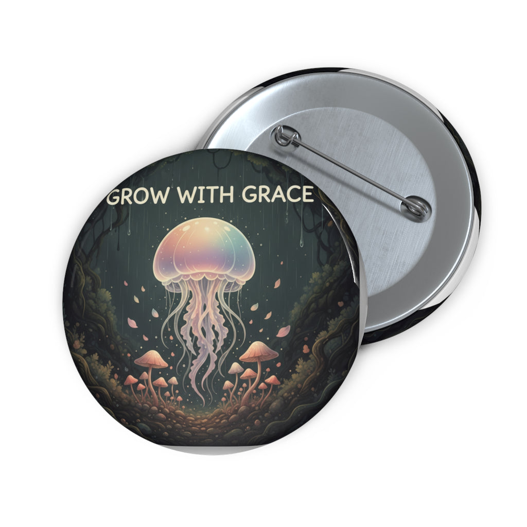 Kawaii Jellyfish Pin Button – Grow With Grace