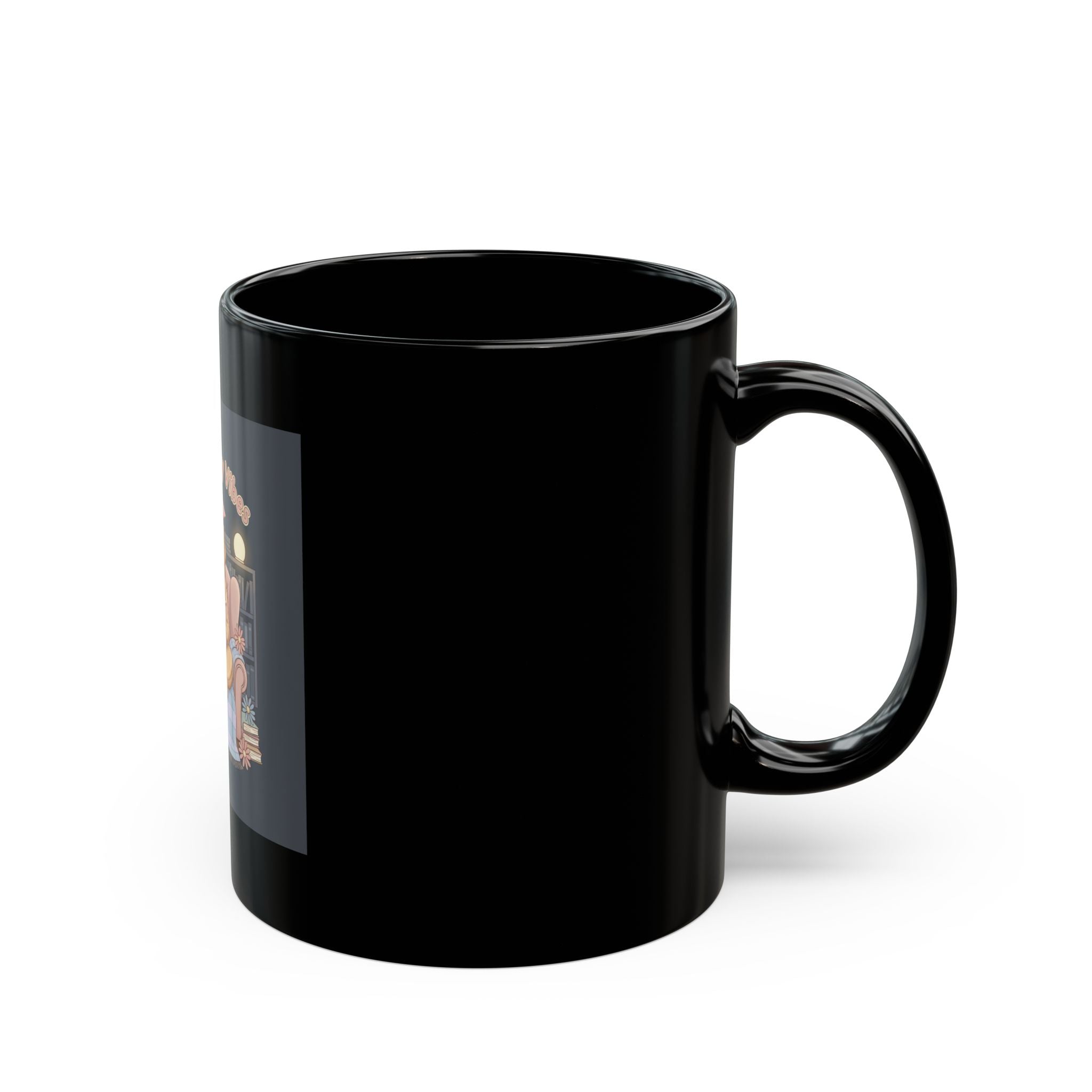 Daisies Black Mug 11oz – Study Buddy Vibes