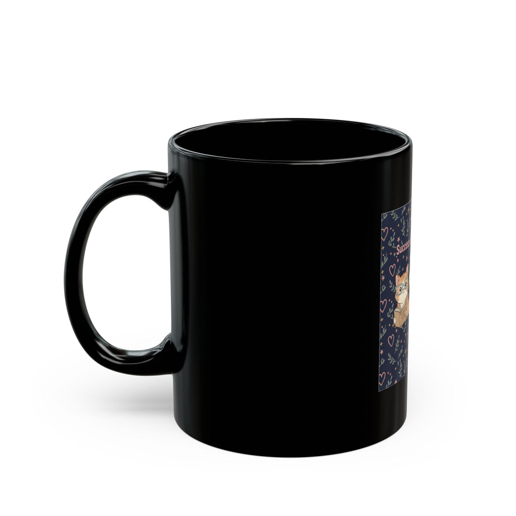 Cats With Glasses Black Mug 11oz – Success Looks Good on You