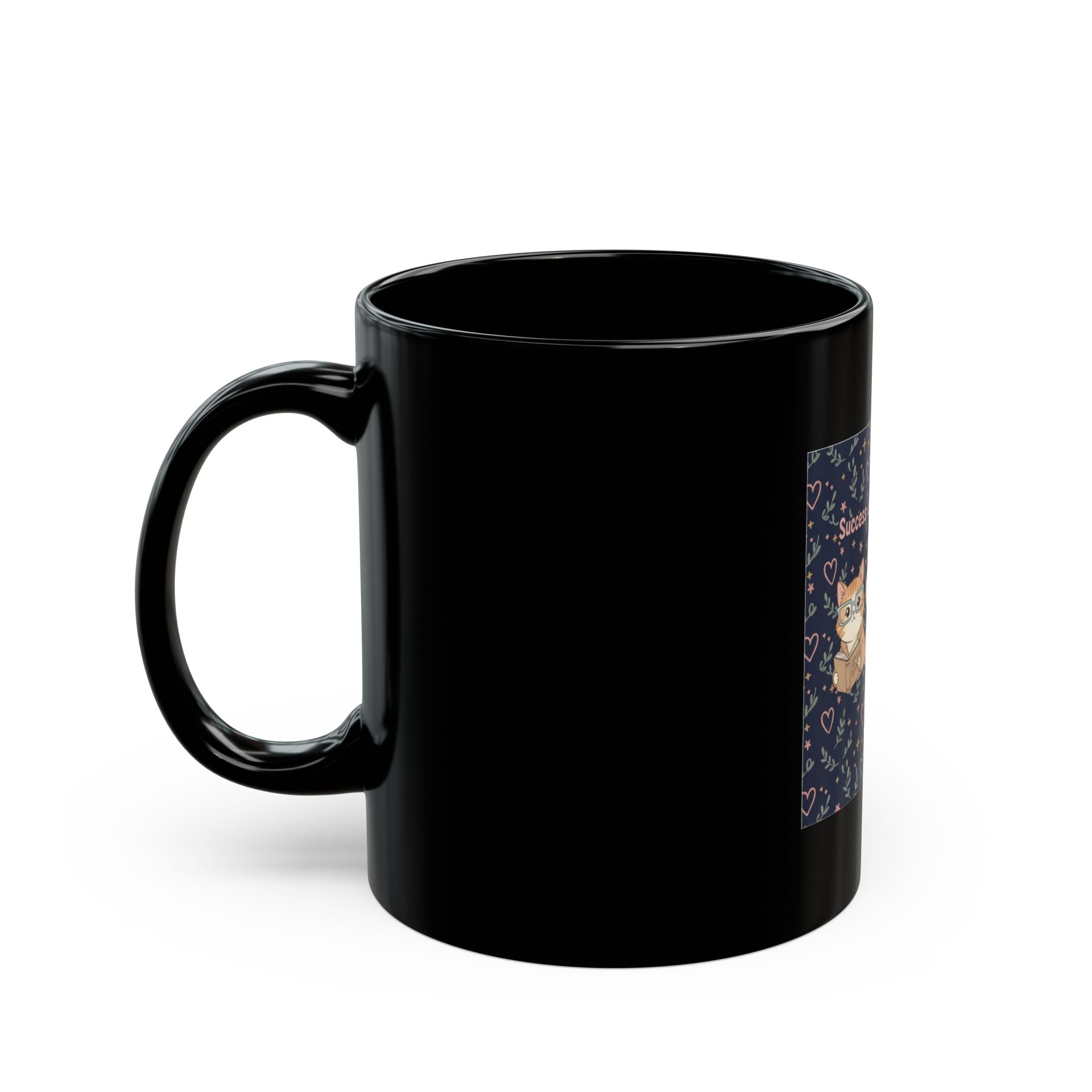 Cats With Glasses Black Mug 11oz – Success Looks Good on You
