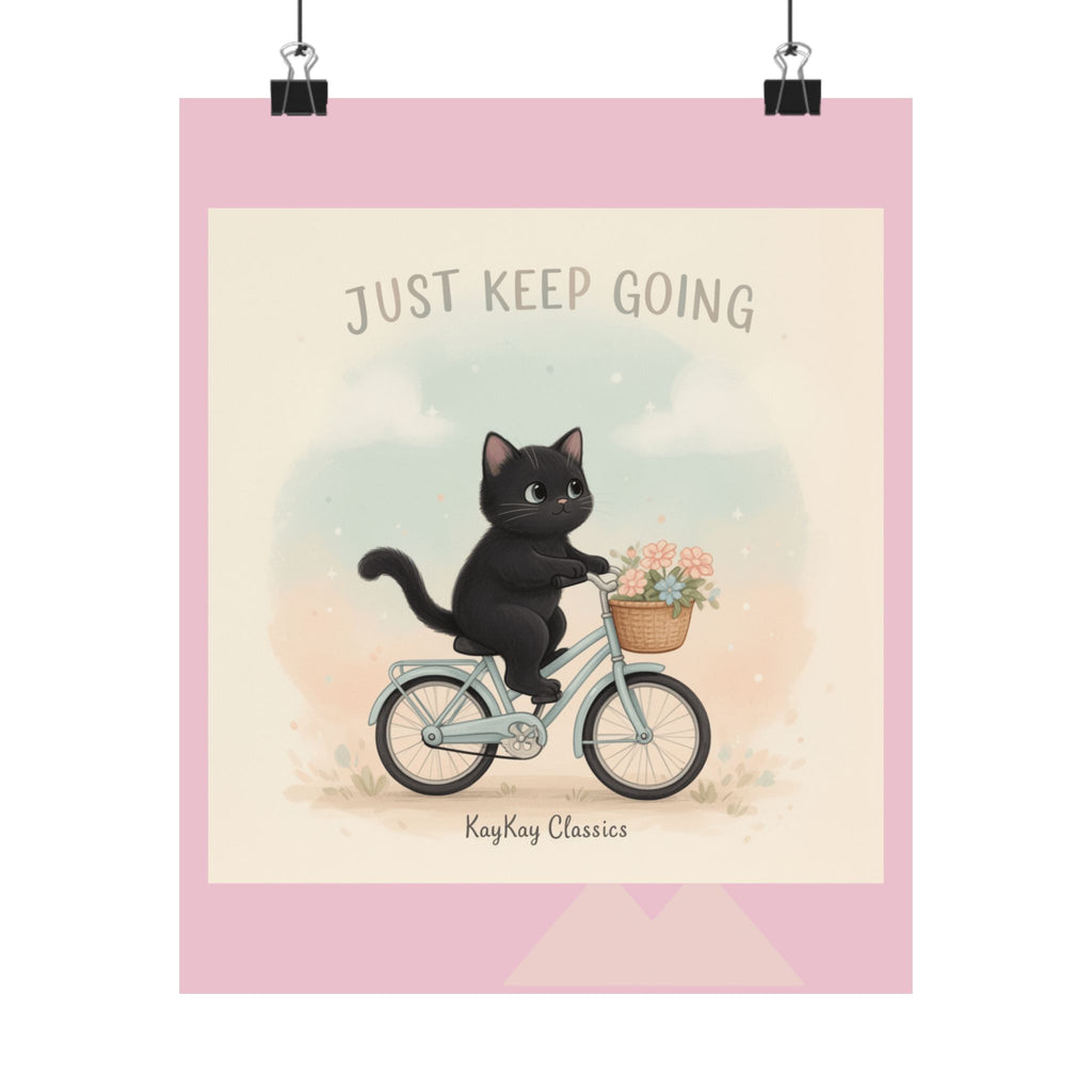 "Design" Black Cat Poster | College Girl Gift | Fashion | KayKay Classics