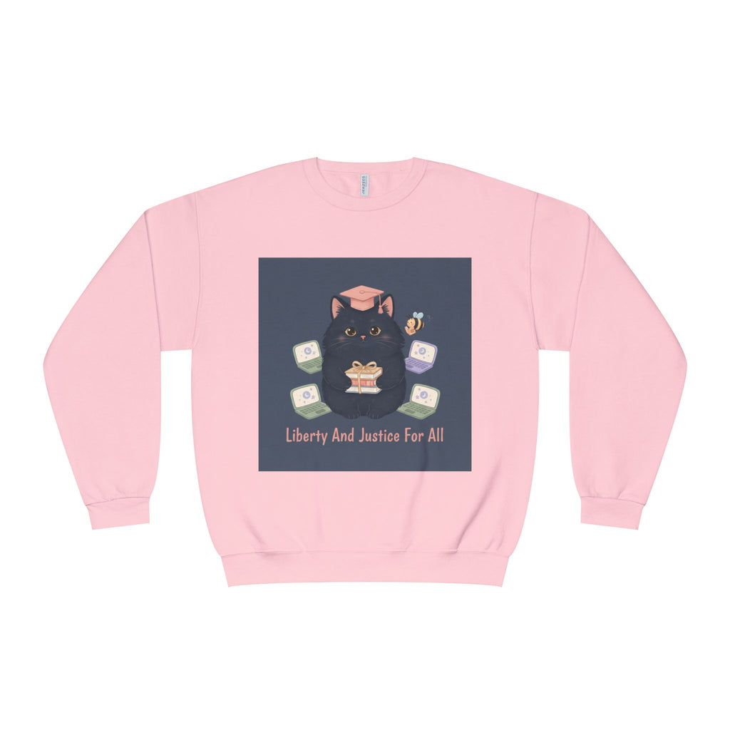 Black Cat Crewneck Sweatshirt – Liberty and Justice for All