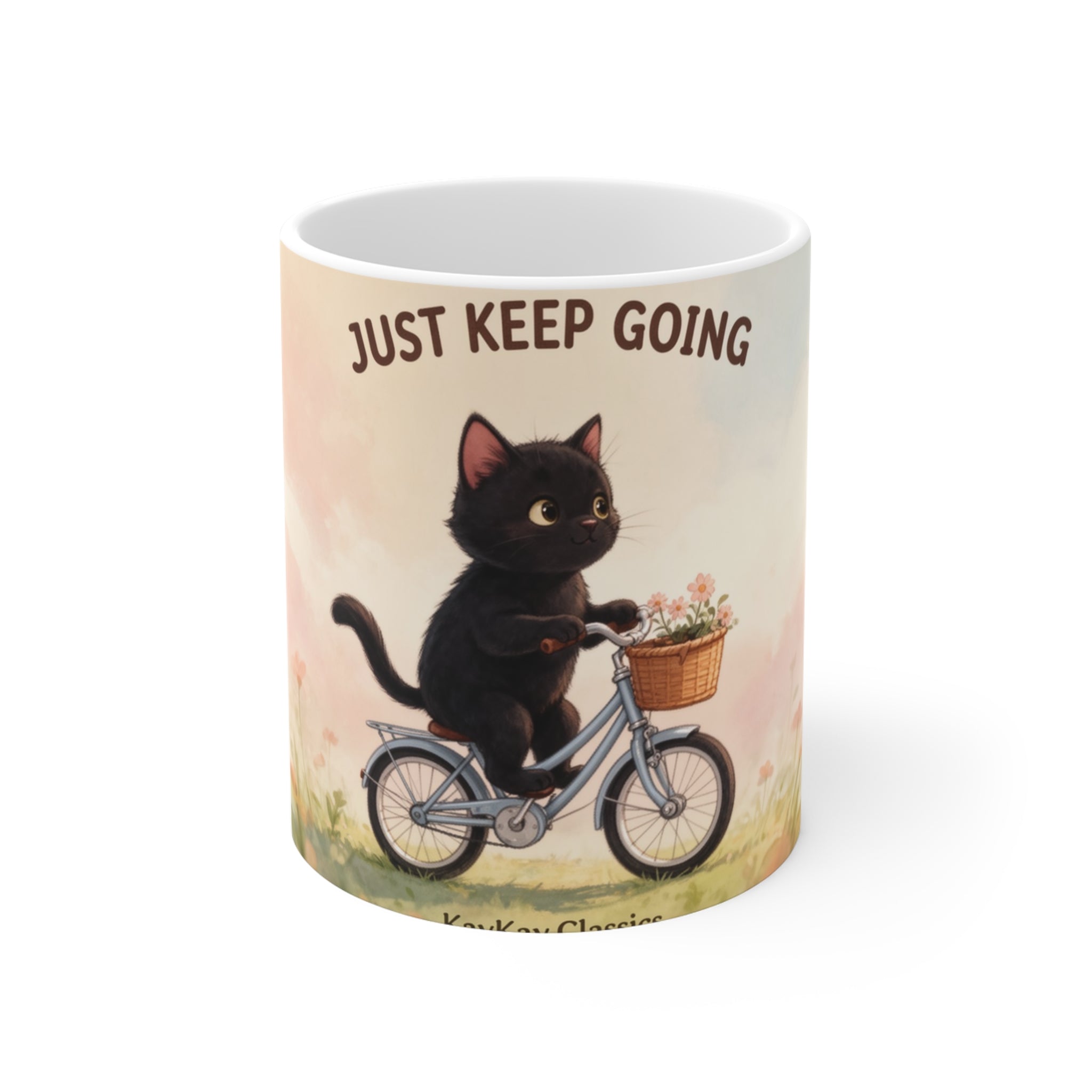 JUST KEEP GOING Cat Mug 11oz