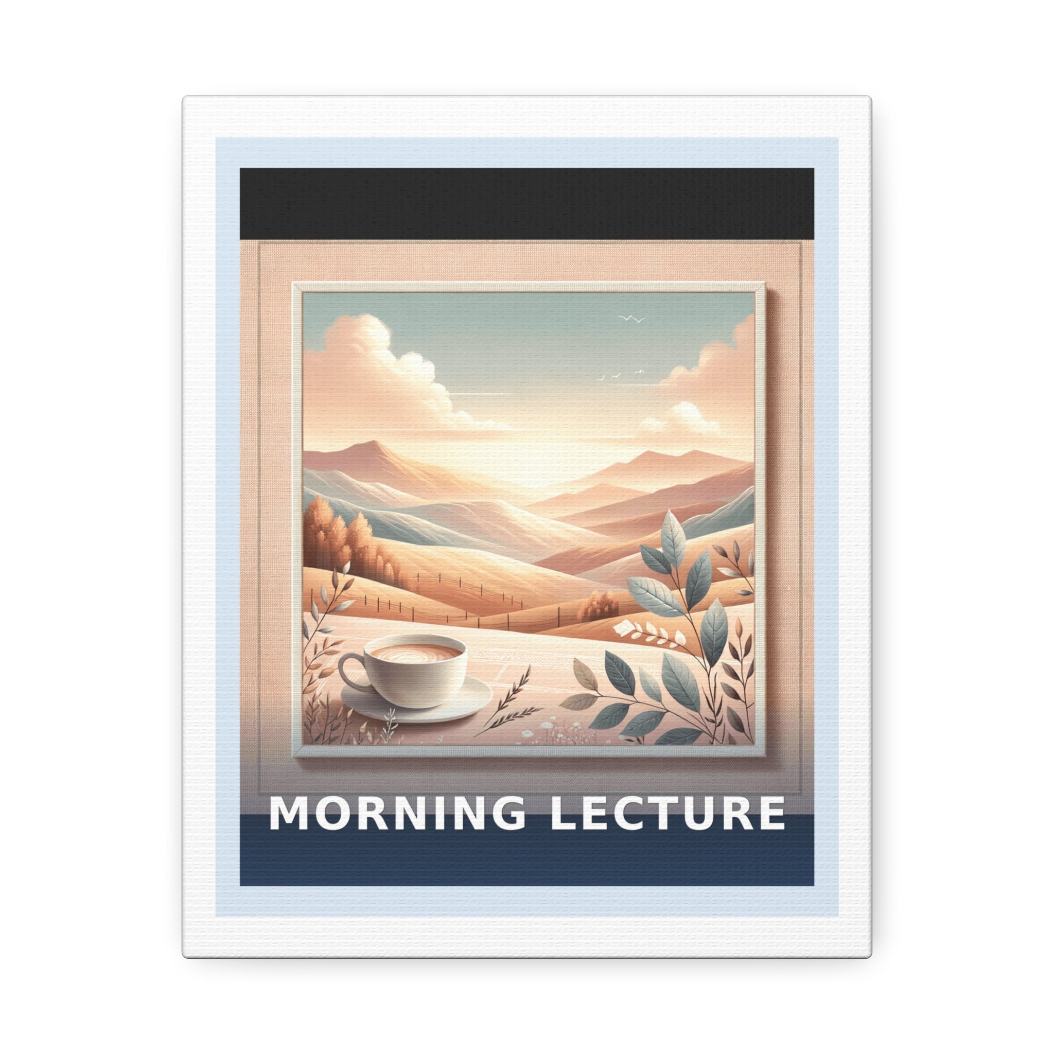 "Morning Lecture" Black Cat Canvas | College Girl Gift | Fashion | KayKay Classics