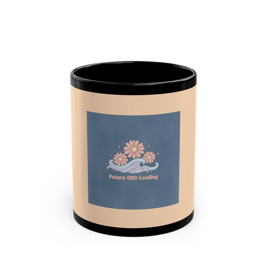 Daisies And Gentle Waves Black Mug 11oz – Future Ceo Loading