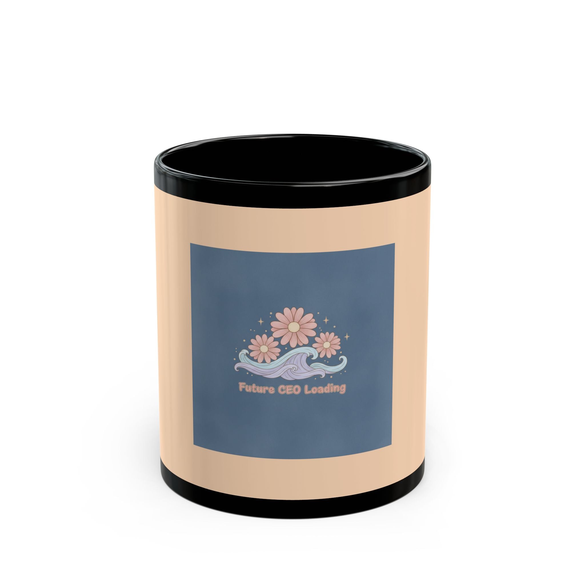Daisies And Gentle Waves Black Mug 11oz – Future Ceo Loading