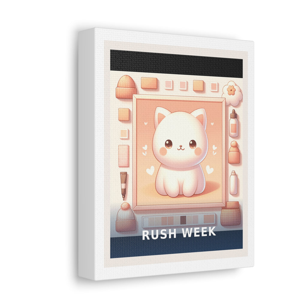 "Rush Week" Black Cat Canvas | College Girl Gift | Fashion | KayKay Classics