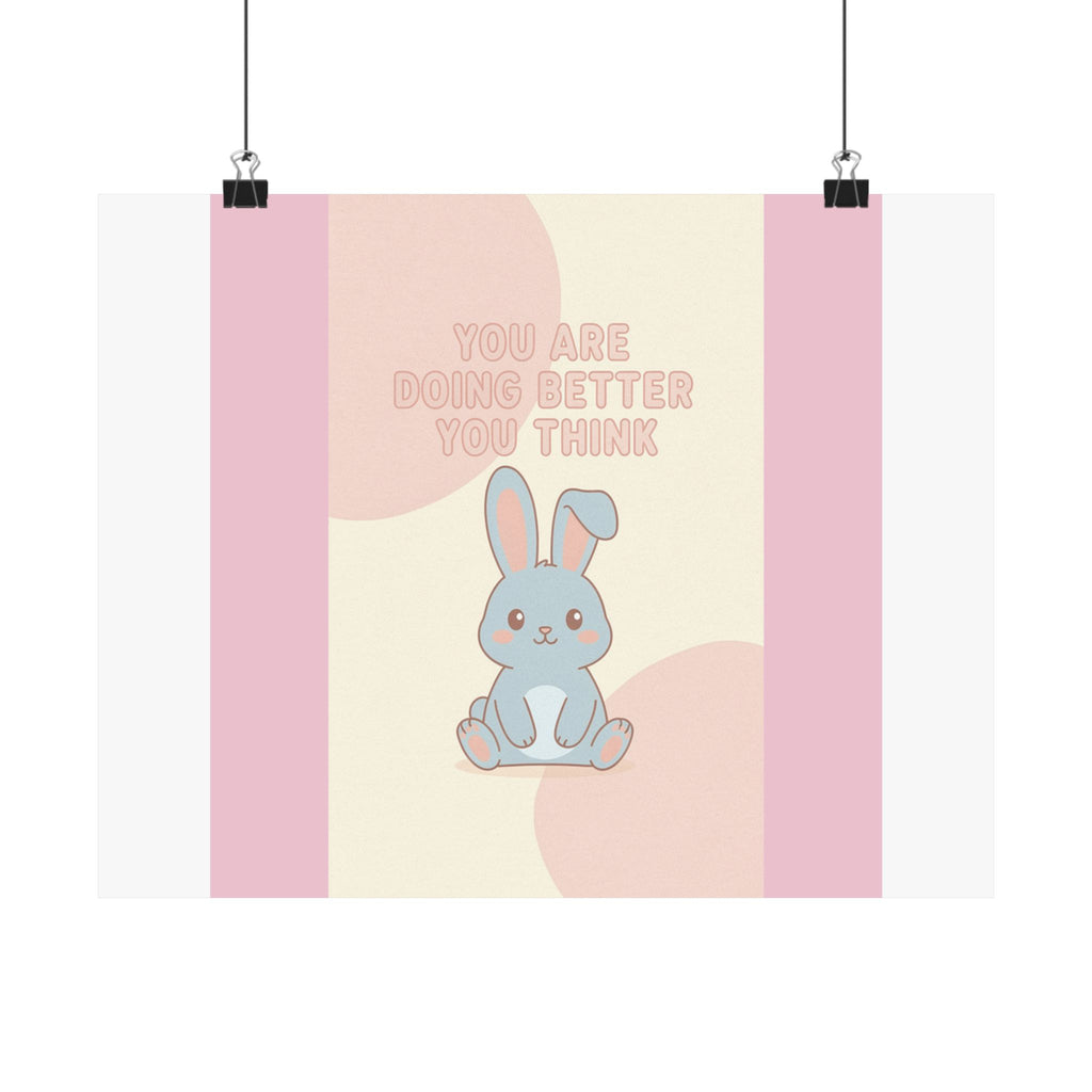 "YOU ARE DOING BETTER YOU THINK" Black Cat Poster | College Girl Gift | Fashion | KayKay Classics