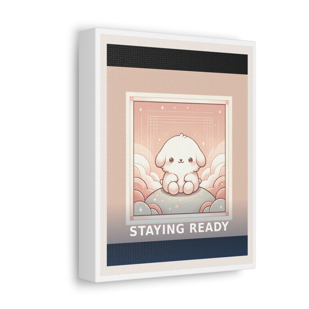 "Staying Ready" Black Cat Canvas | College Girl Gift | Fashion | KayKay Classics