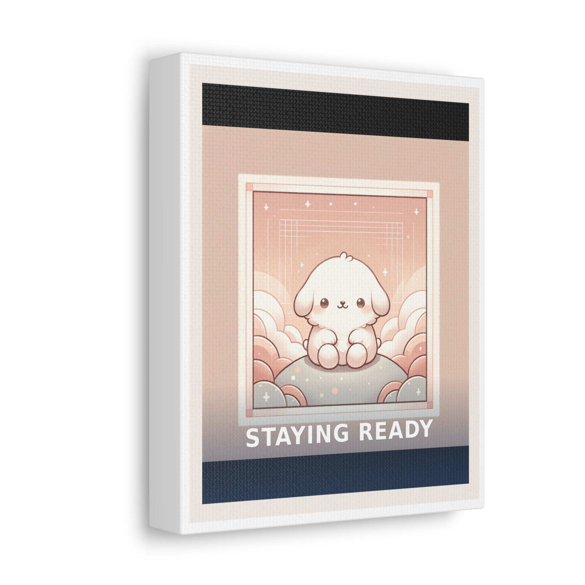 "Staying Ready" Black Cat Canvas | College Girl Gift | Fashion | KayKay Classics