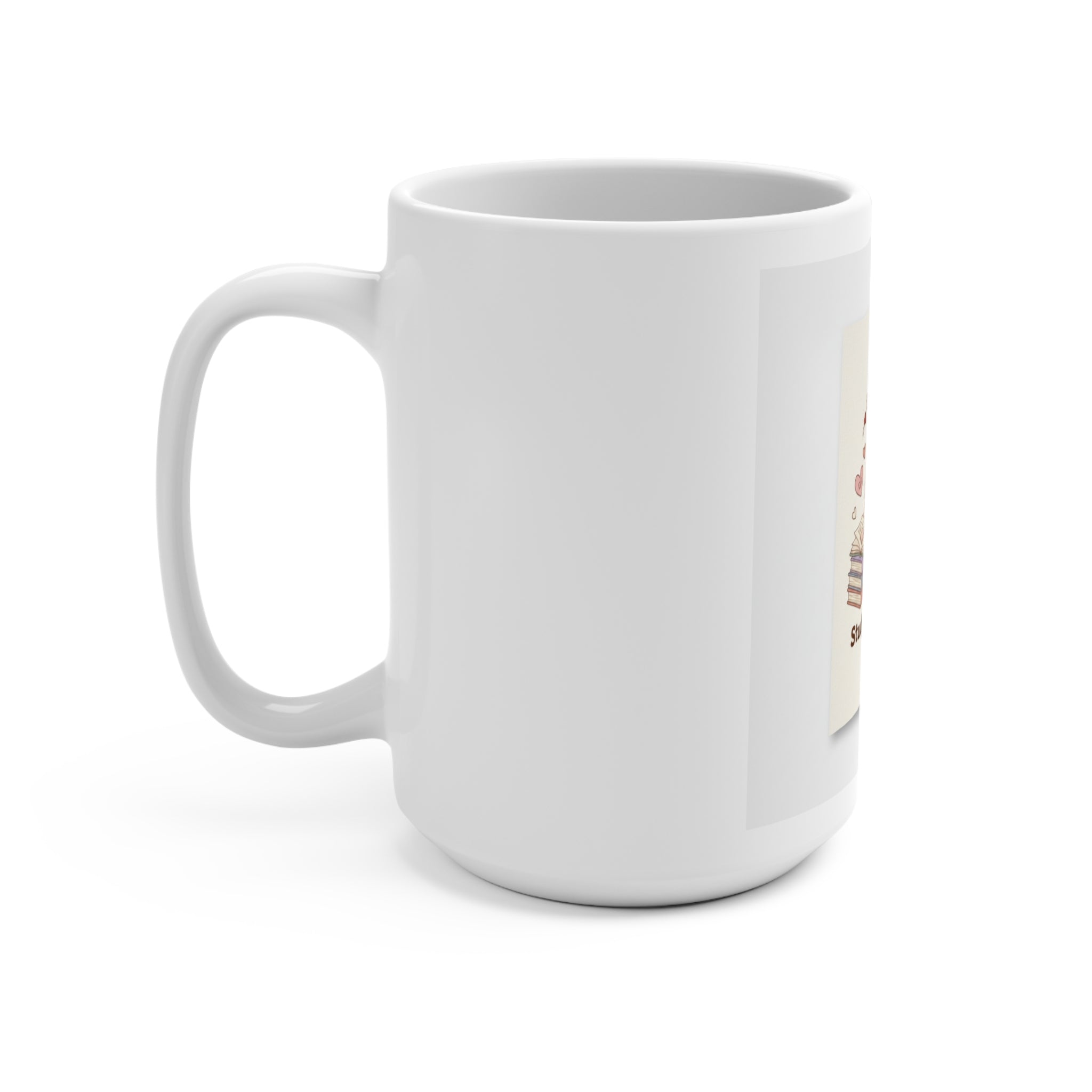 Study Buddy Vibes Cat Mug 15oz