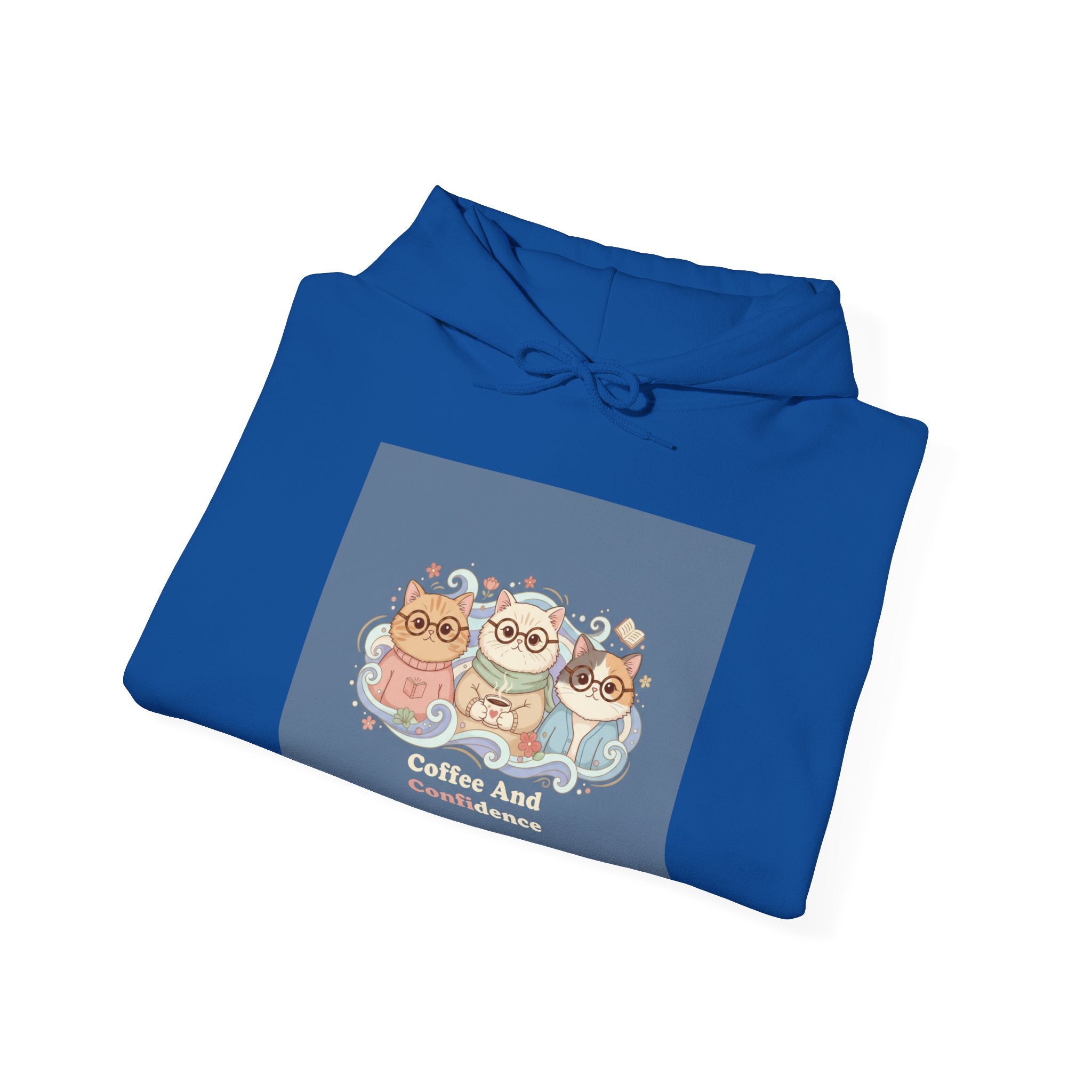 Cats With Glasses Hoodie – Coffee and Confidence
