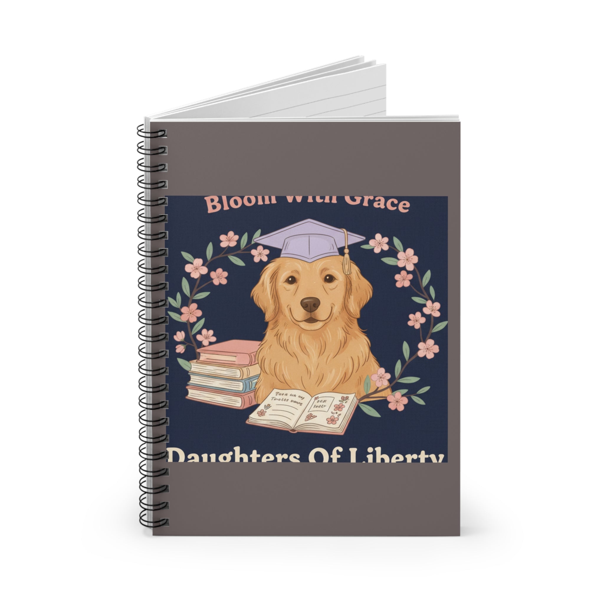 Golden Retriever Spiral Notebook – Bloom With Grace