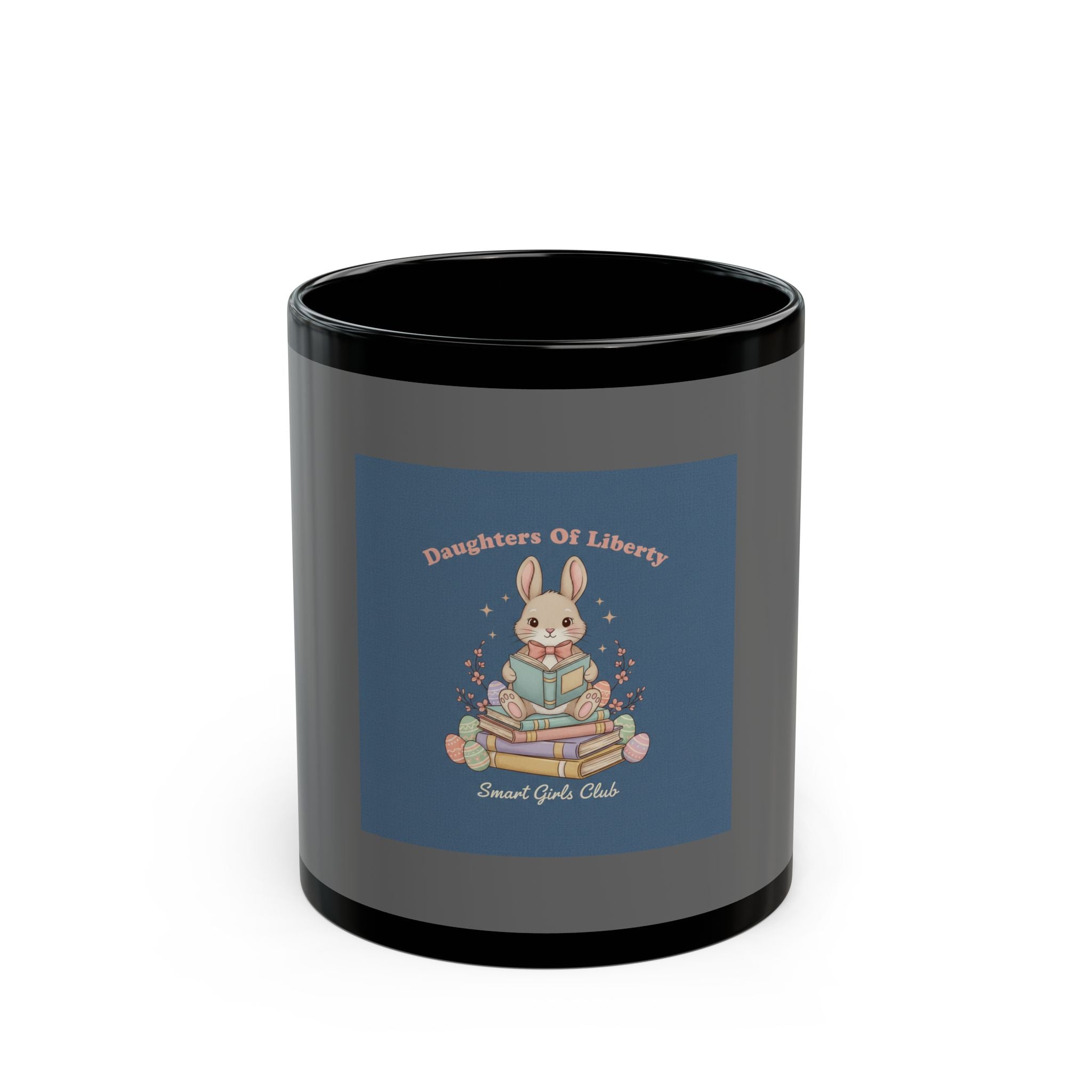 Bunny Black Mug 11oz – Daughters of Liberty Smart Girls Club
