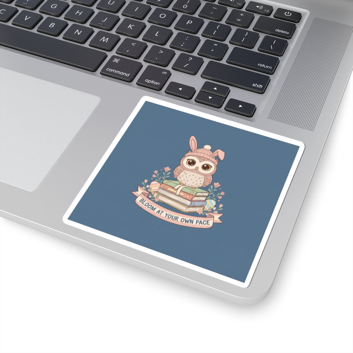 Bunny Kiss-Cut Sticker – Bloom at Your Own Pace