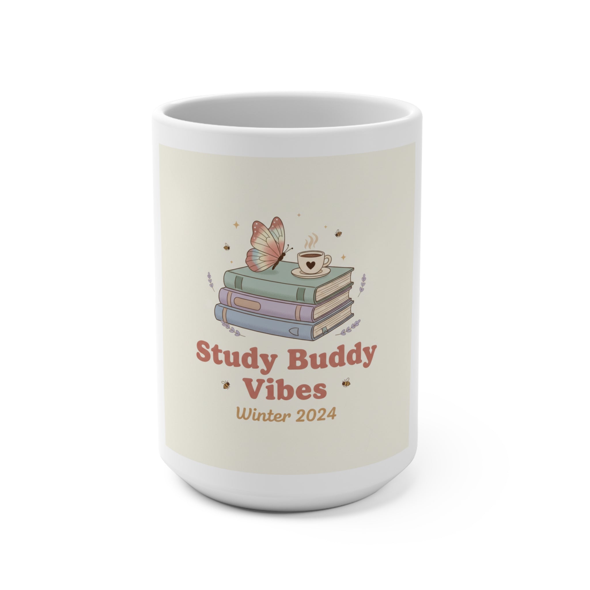 Study Buddy Vibes Winter 2024 Butterfly Mug 15oz