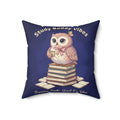 Owl Square Pillow – Study Buddy Vibes Success Looks Good on