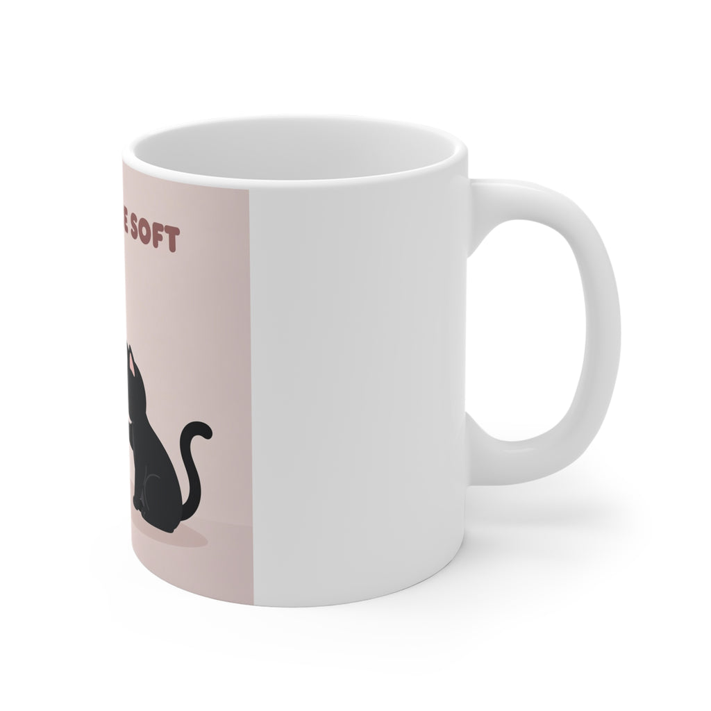 LOVE CAN BE SOFT Rabbit, cat Mug 11oz