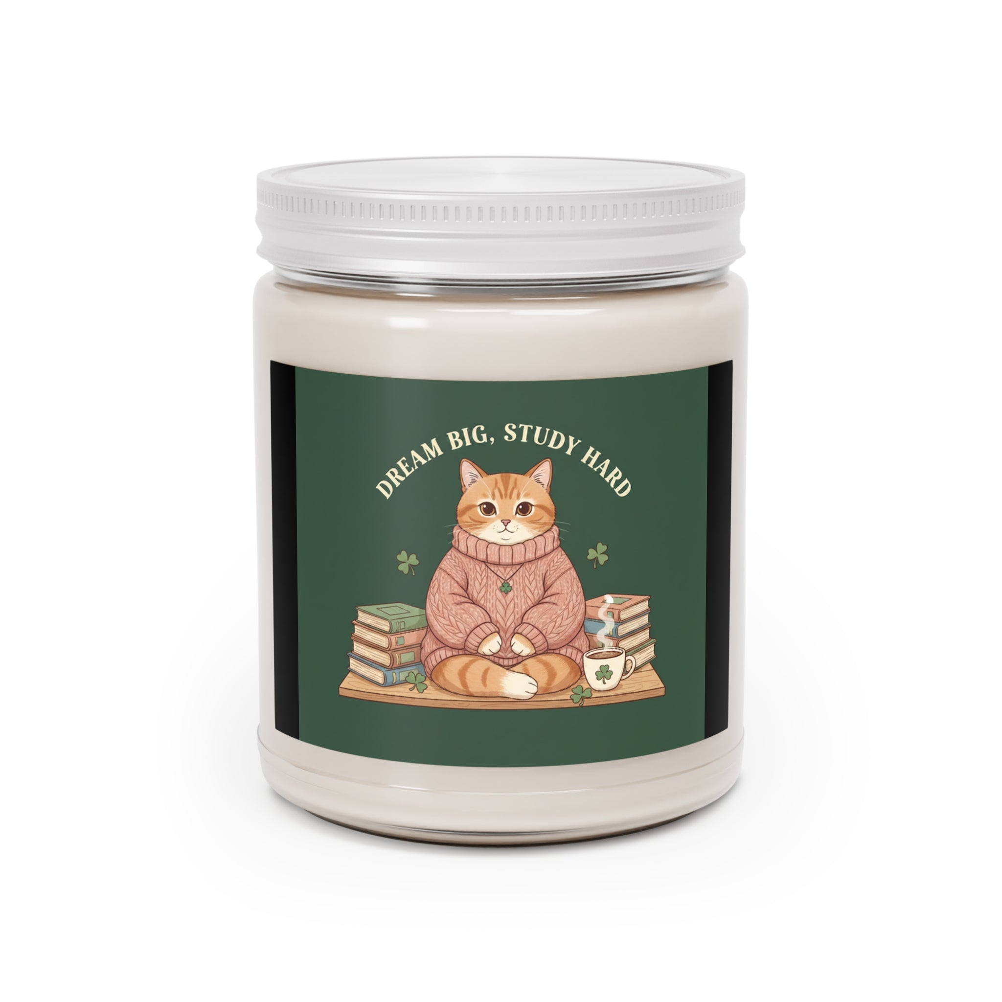 Cat Scented Candle – Dream Big, Study Hard