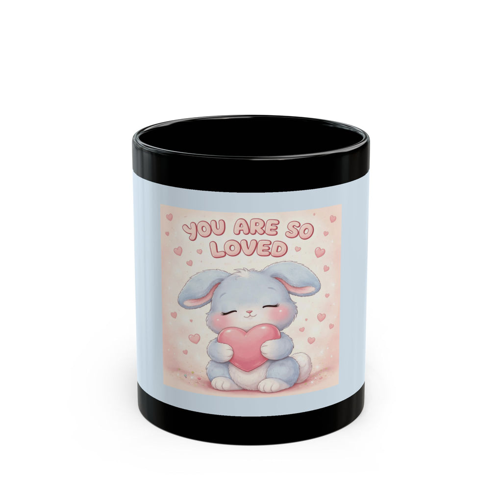 "YOU ARE SO LOVED" Black Cat Black Mug | College Girl Gift | Fashion | KayKay Classics