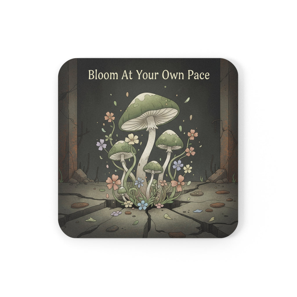 Black Cat Cork Coaster – Bloom at Your Own Pace