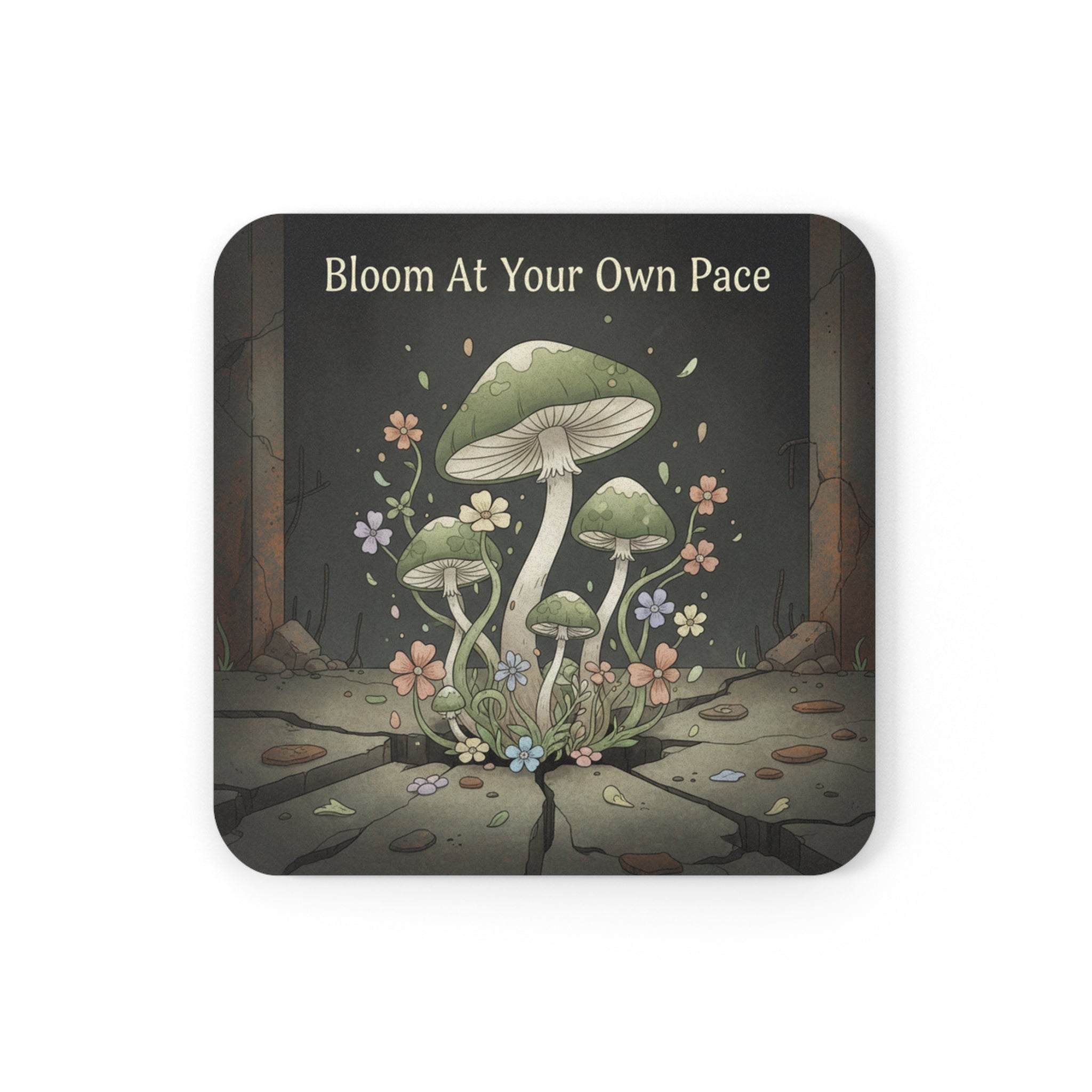 Black Cat Cork Coaster – Bloom at Your Own Pace