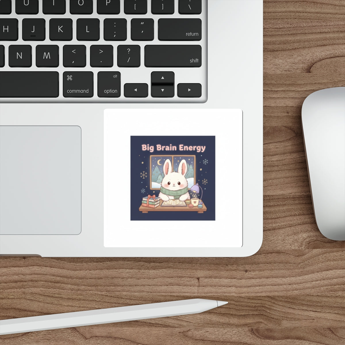 Bunny Die-Cut Sticker – Big Brain Energy