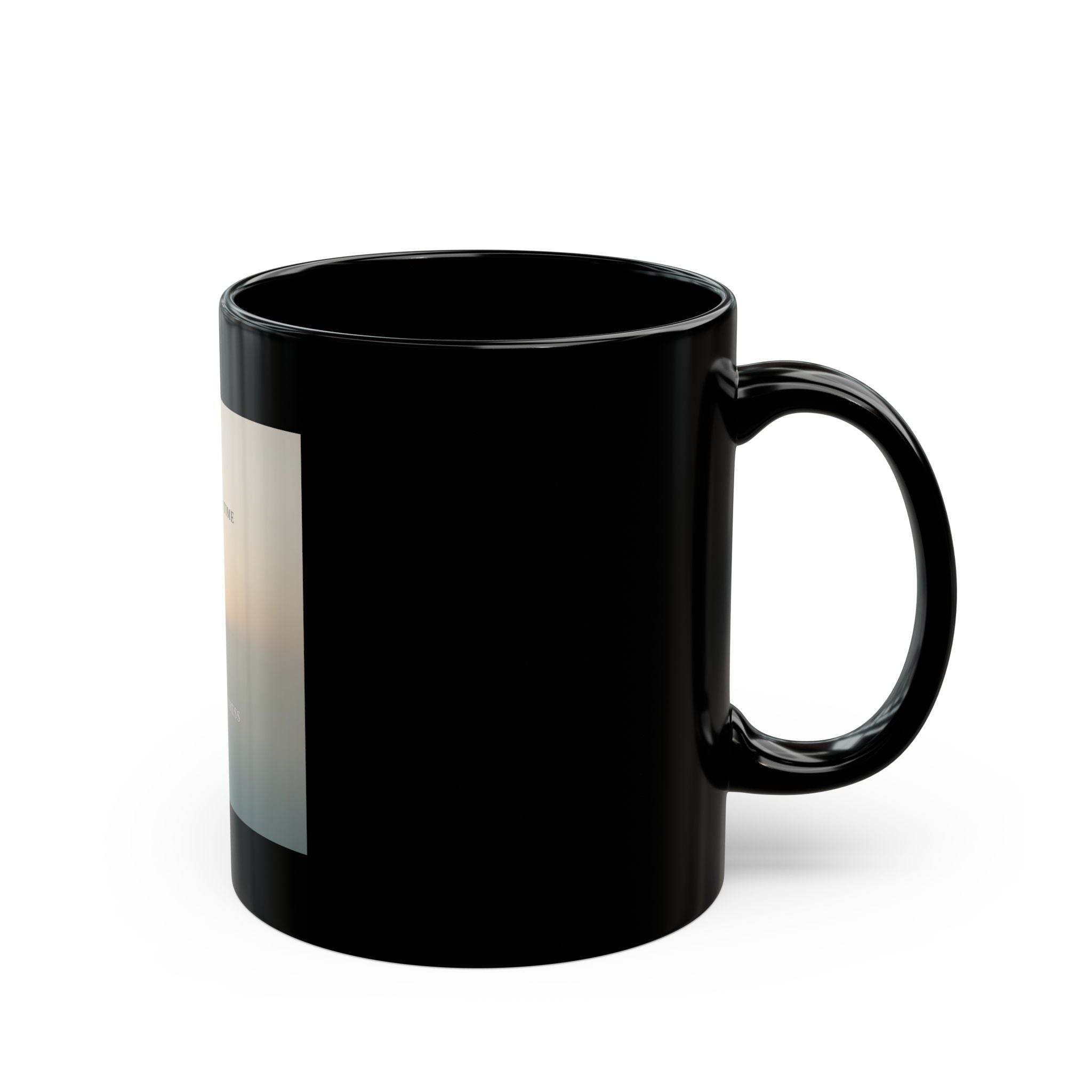 ONE DAY AT A TIME Black Mug 11oz
