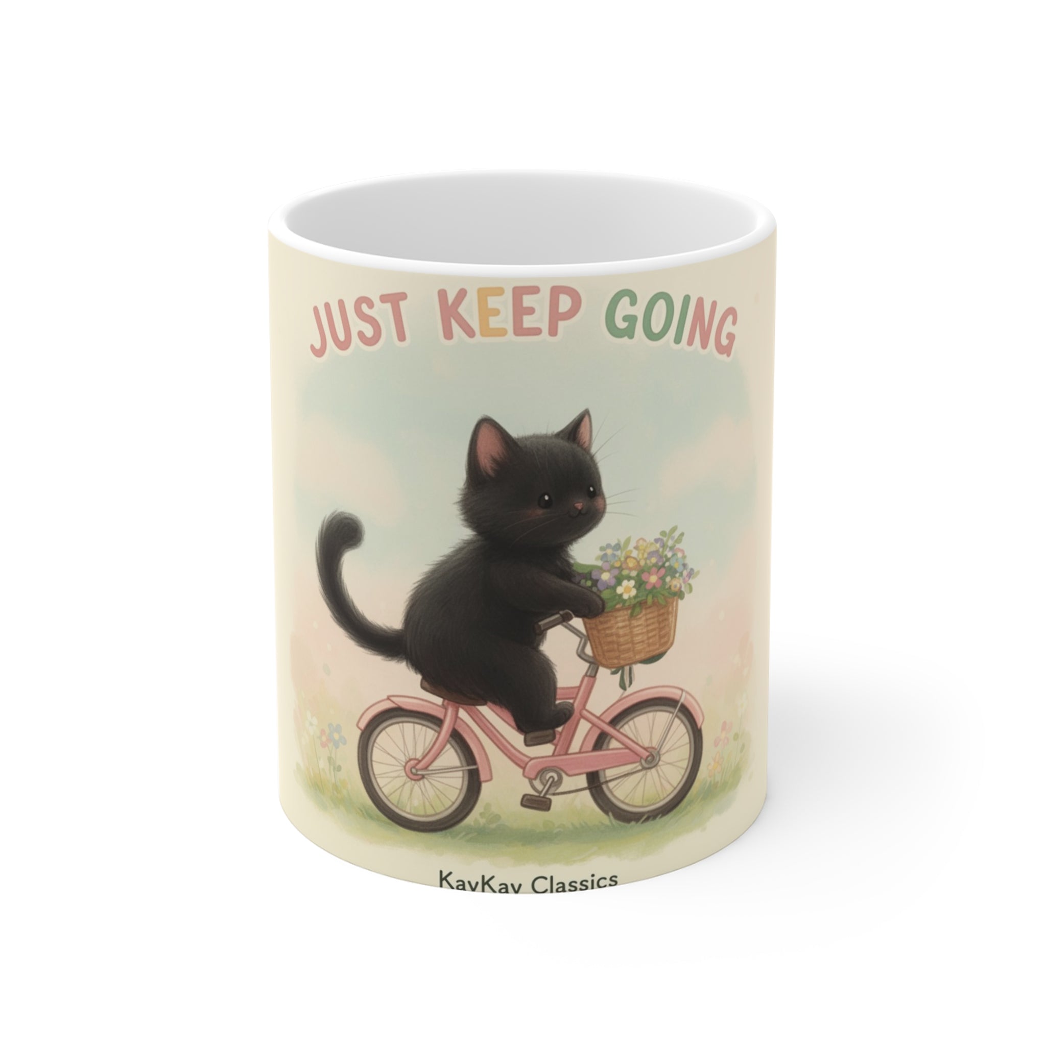 JUST KEEP GOING Cat Mug 11oz