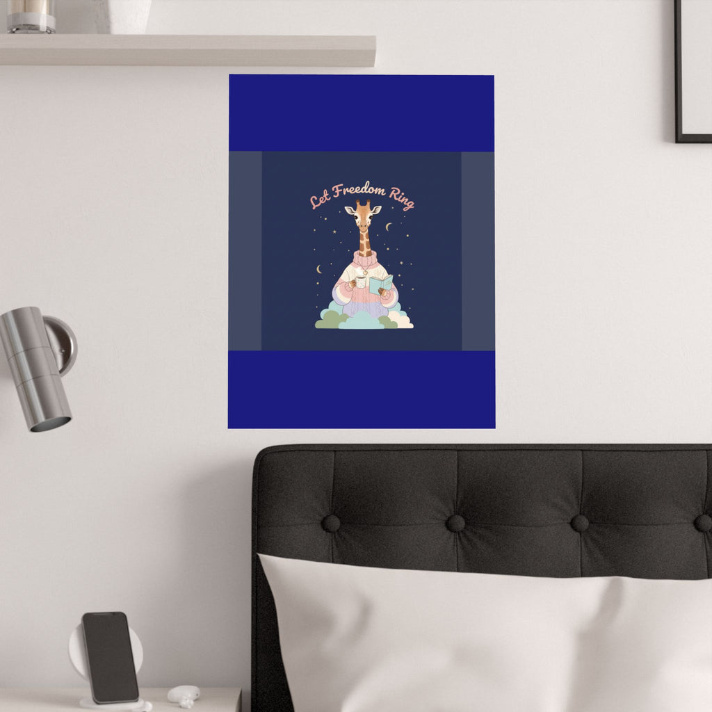 Giraffe Poster – Let Freedom Ring