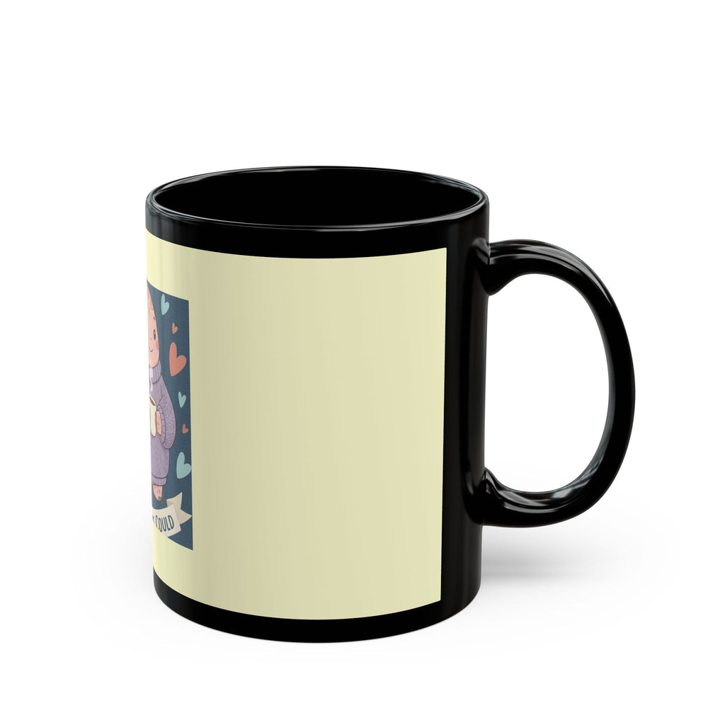 Turtle Black Mug 11oz – She Believed She Could