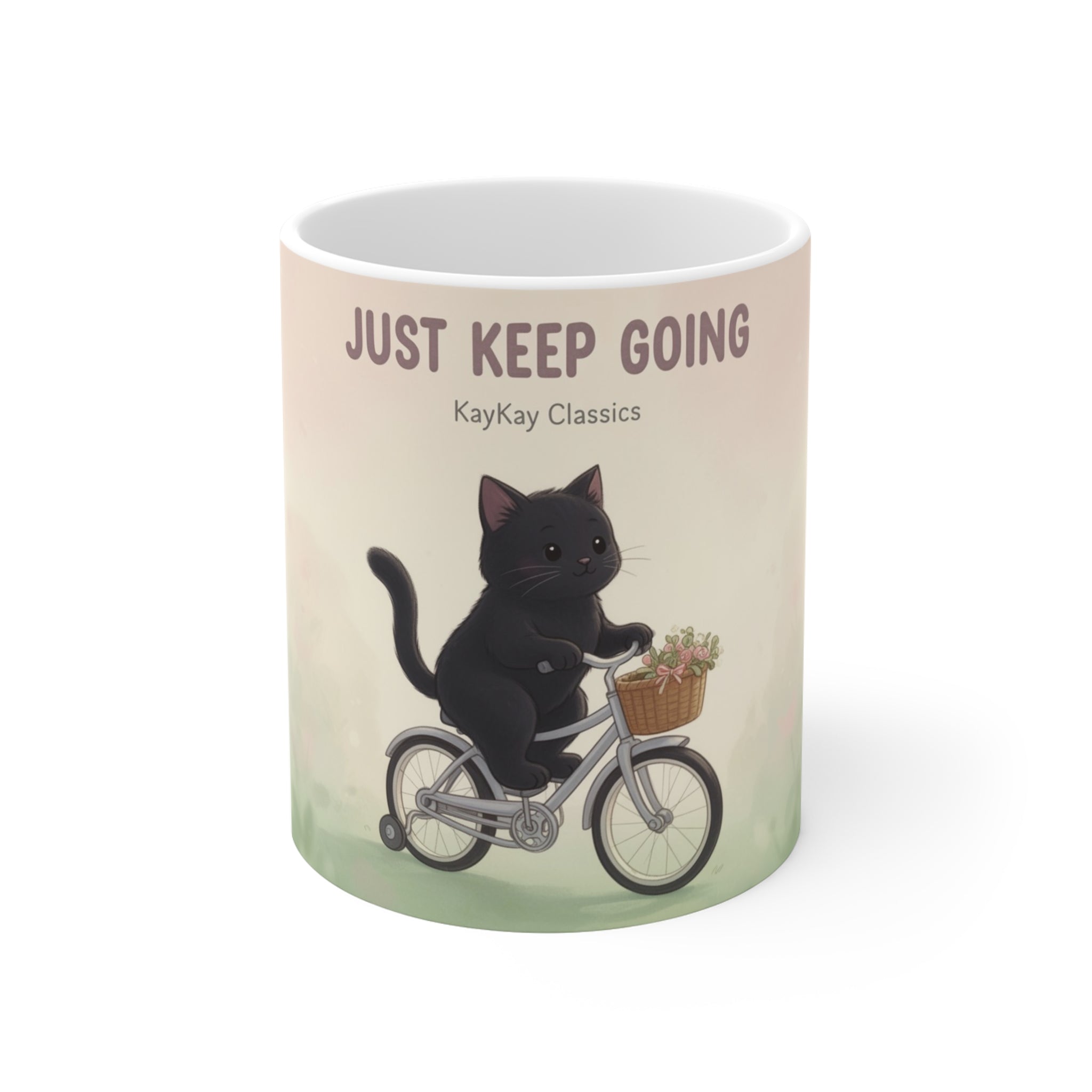 JUST KEEP GOING Cat Mug 11oz