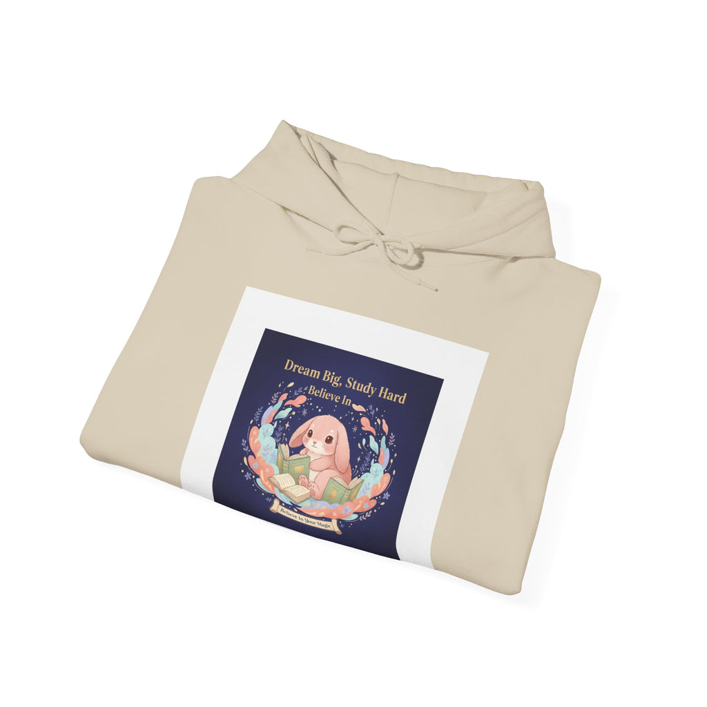 Rabbit Hoodie – Dream Big, Study Hard Believe in Believe in Your Magic