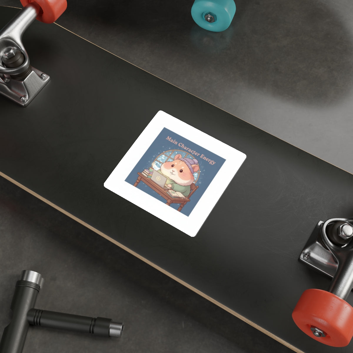 Hamster Die-Cut Sticker – Main Character Energy