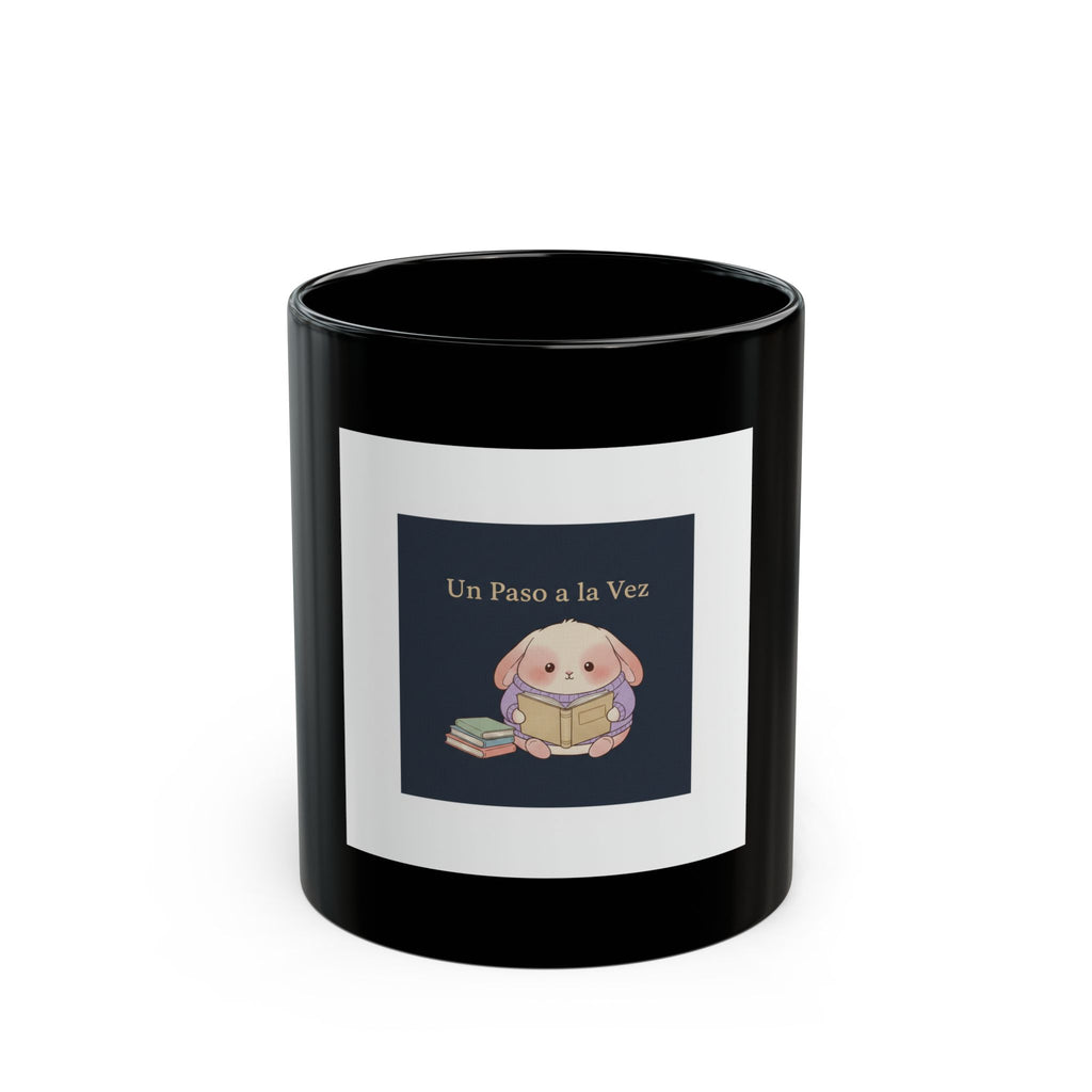 Bunny Black Mug 11oz – Un Paso a la Vez