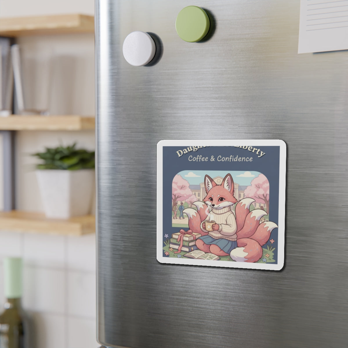 Kitsune Die-Cut Magnet – Daughters of Liberty