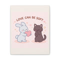 "LOVE CAN BE SOFT" Black Cat Canvas | College Girl Gift | Fashion | KayKay Classics