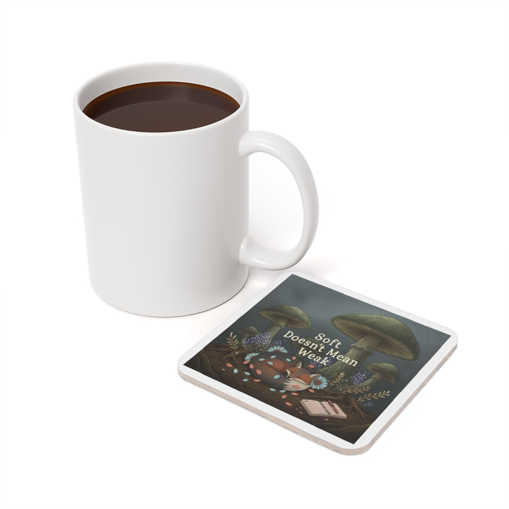 Fox Cork Coaster – Soft Doesnt Mean Weak